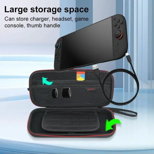 Main image of EVA Carrying Case W/ Mesh Pockets Protective Travel Bag with 8-Bit Game Cartridge Storage Box Carrying Bag for Switch 2 NS2