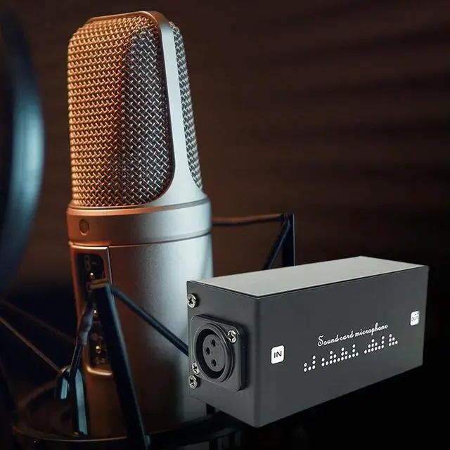 Alt view image 2 of 3 - Microphone Preamp Boosters Gain 28dB Professional Preamp Sounds Boosters for Studio Or Home Recording Livestream Broadcast