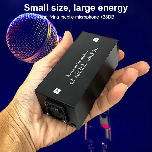 Alt view image 3 of 3 - Microphone Preamp Boosters Gain 28dB Professional Preamp Sounds Boosters for Studio Or Home Recording Livestream Broadcast