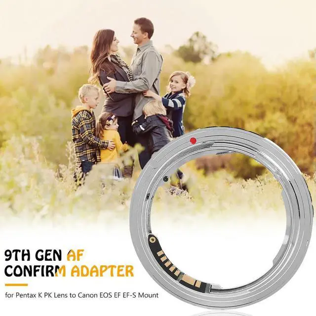 Alt view image 3 of 3 - 9th Gen AF Confirm Adapter Metal PK-EOS Lens Converter Infinity Focus Support for Pentax K PK Lens To for EOS EF EF-S