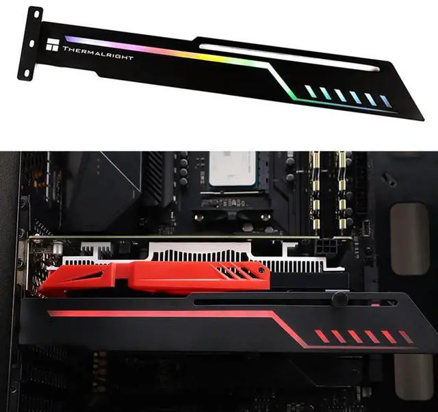 Alt view image 2 of 3 - ARGB Graphics Card Support Frame 5V 3PIN Serial GPU Bracket GPU Support Bracket for PC Computer Case