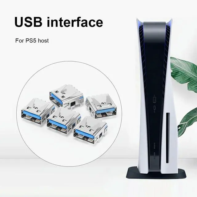 Alt view image 2 of 3 - 5pcs Professional USB Port Socket Replacement Repair Parts USB Port Socket Jack Connector for PS5 Console Accessories