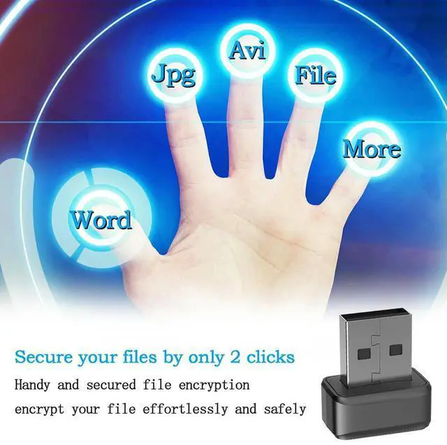 Alt view image 3 of 3 - USB Fingerprint Key Reader FIDO U2F Portable Security Key Hello Anti-Spoofing Mini Fingerprint Reader 360° Touch for PC