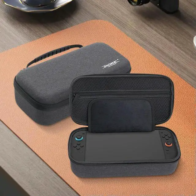 Alt view image 2 of 3 - Carrying Case with 8-Bit Game Cartridge Storage Box Game Conslole Case W/ Mesh Pocket Protective Travel Bag for Switch 2 NS2