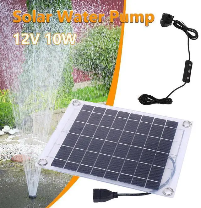 Alt view image 3 of 3 - 12V 10W Aquarium Pump Garden Decoration Mini Fountain Panel Pump Watering System Solar Power Panel Water Pump Kits for Fish Tank