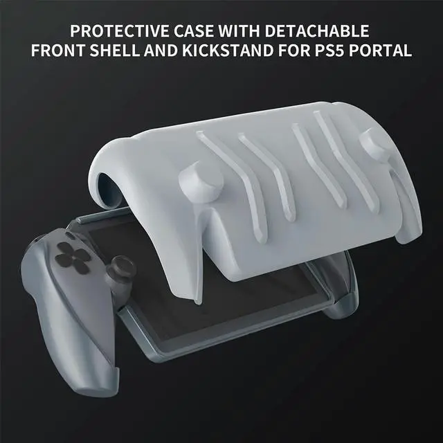 Alt view image 3 of 3 - TPU Case with Stand Protective Case Cover Anti-Scratch Game Machine Grip Shell Case Detachable Face Cover for Portal