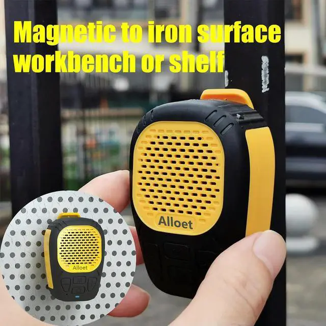 Main image of Wearable Bluetooth-Compatible5.3 Speaker Built-in Mic Jobsite & Outdoor Wearable Speaker Clip Speaker for Hands-Free Music/Calls