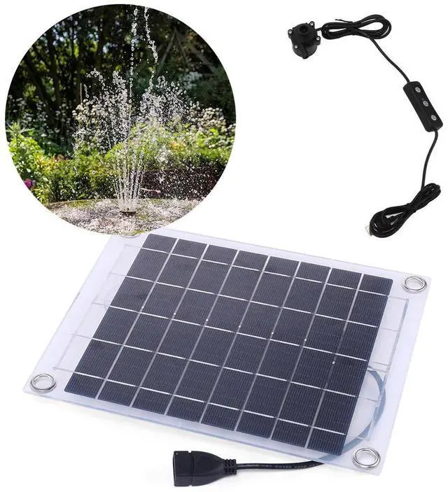 Alt view image 2 of 3 - 12V 10W Solar Water Pump Garden Decoration Mini Solar Panel Water Pump Watering System with Adjustment Switch Kits for Fish Tank