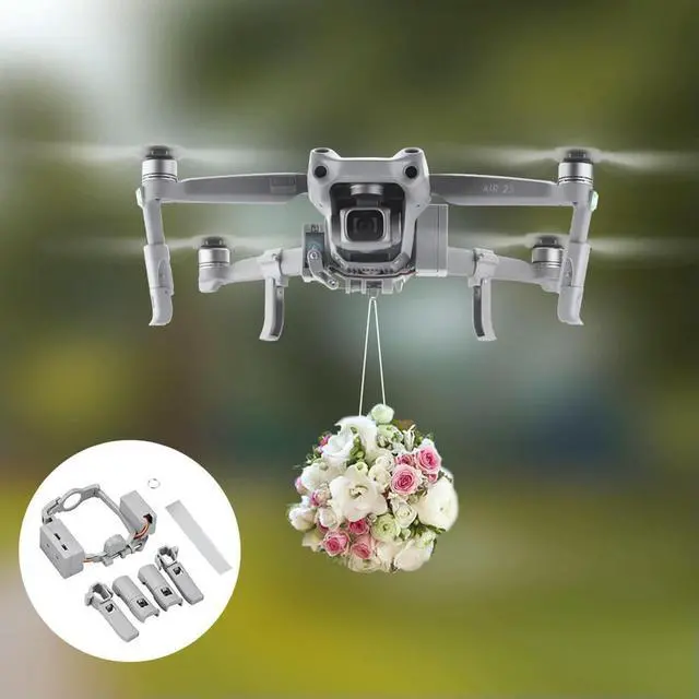 Alt view image 3 of 3 - For AIR 2S/AIR 2 Drone Airdrop Thrower System with Landing Gear Payload Delivery Thrower for Fishing and Casting Farther