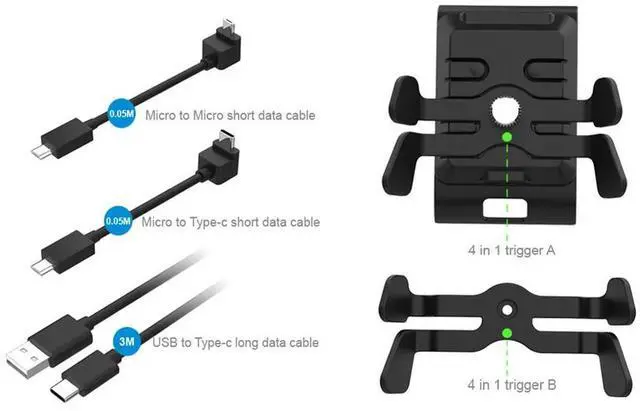 Alt view image 3 of 3 - Controller Back Button Attachment Paddles Keys Gaming Accessories Gamepad Paddle Keys with Data Cable for Xbox Series/One S/X