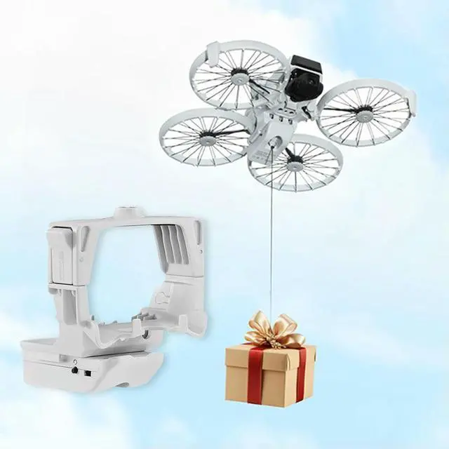 Alt view image 3 of 3 - For Flip Drone Airdrop Thrower System Payload Delivery Thrower Air Dropper Device UAV Airdropper for Fishing/Casting Farther