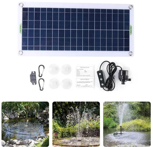 Alt view image 2 of 3 - 19W 800L/H Fountain Panel Pump with Adjustment Switch PET Solar Power Panel Water Pump Solar Panel Water Pump Kits for Fish Tank