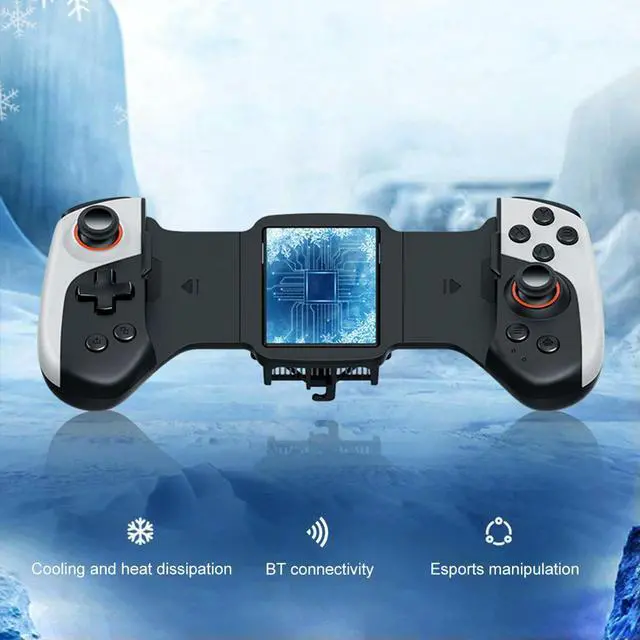 Alt view image 3 of 3 - 2 in 1 Mobile Phone Controller Type C Cooling Wireless Mobile Gaming Controller Dual Joystick for Android Phone Switch