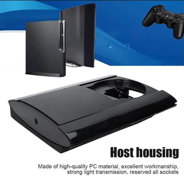 Alt view image 3 of 3 - Complete Housing Shell Case Full Kit Gaming Accessories Console Faceplate Cover Black with Screws for PS3 Super Slim 4K 4000