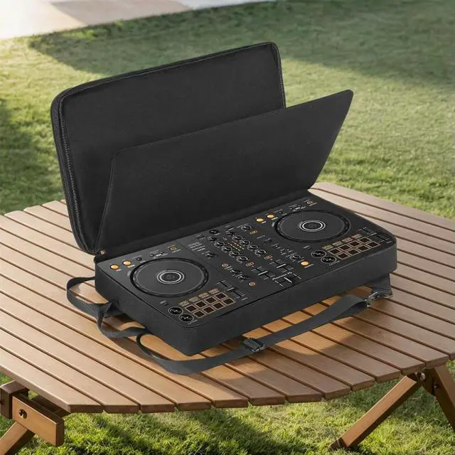Alt view image 2 of 3 - DJ Backpack for Pioneer DDJ-400 DDJ-FLX4/Roland DJ-202 Carrying Case Portable Storage Bag Anti-scratch Adjustable Shoulder Strap