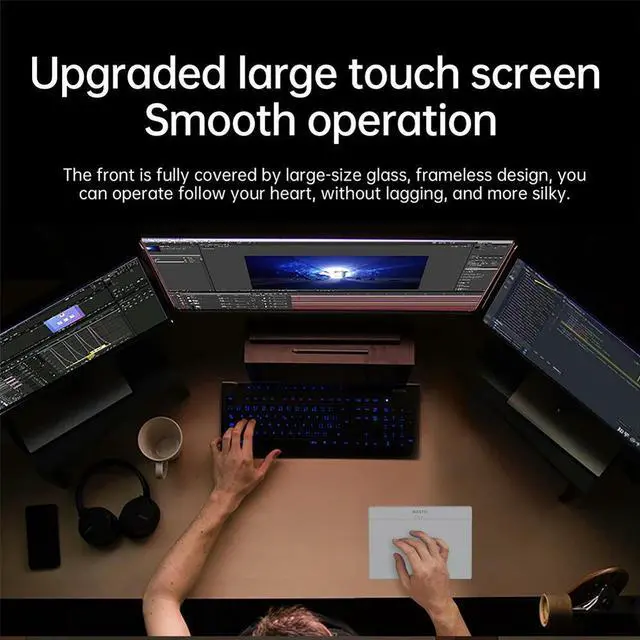 Main image of Portable Track Pad Multi-Gesture Wireless Touchpad Type-C Rechargeable Wired Precision Trackpad for Computer Notebook PC Laptop