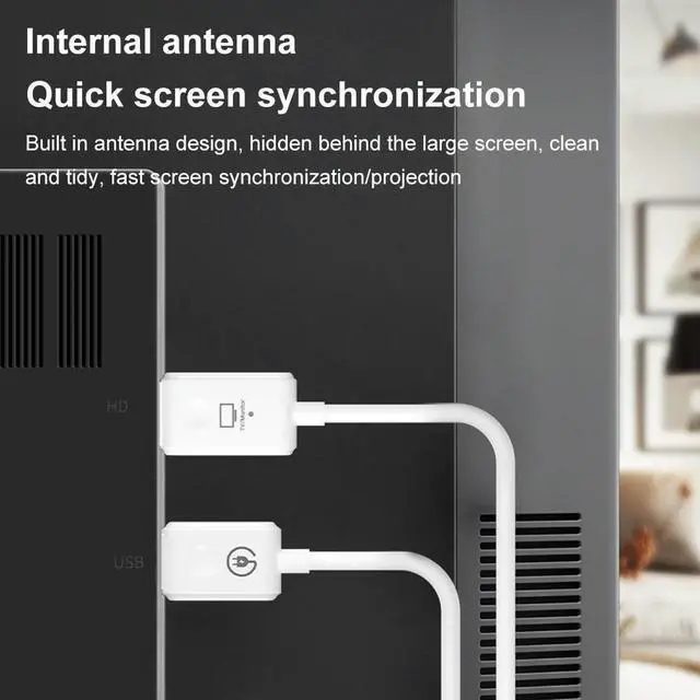 Alt view image 2 of 3 - Video Transmitter Receiver HDMI-compatible USB Adapter Dongle 1080P Wireless Type-C Extender Projection Cable