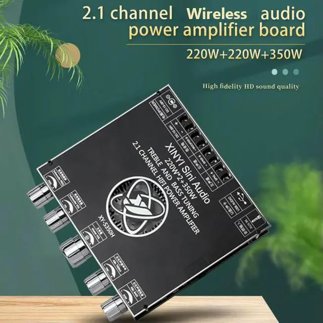 Alt view image 2 of 3 - XY-S350H 220Wx2+350W Amplifier Bluetooth-Compatible+AUX+Sound Card Subwoofer Set