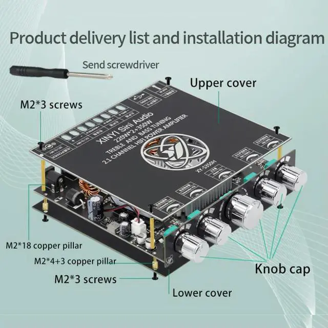 Main image of XY-S350H 220Wx2+350W Amplifier Bluetooth-Compatible+AUX+Sound Card Subwoofer Set