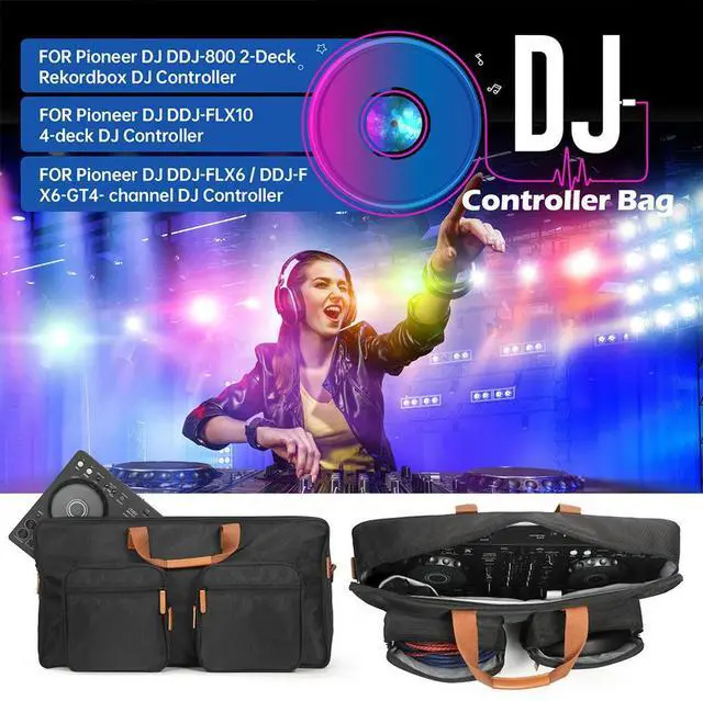 Alt view image 2 of 3 - Portable DJ Controller Padded Storage Bags Scratch-resistant Travel Carrying Storage Bags for Pioneer DJ DDJ-800 DDJ-FLX104 FLX6