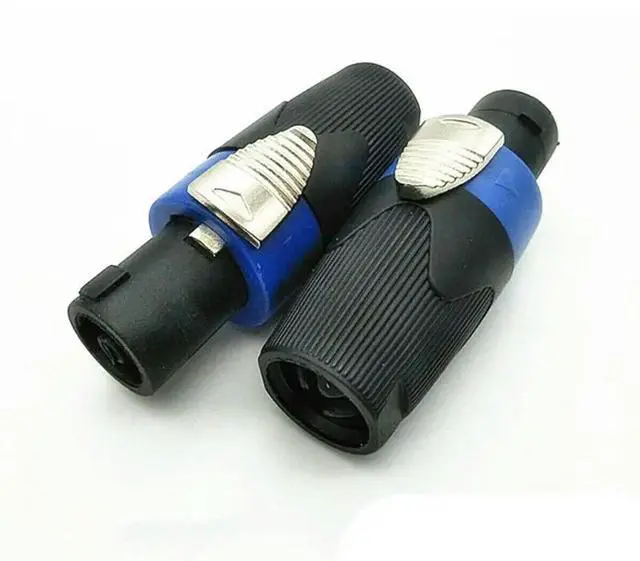 Alt view image 6 of 7 - Speaker Wire Cable to Audio Male Connector Adapter Plug Audio Speaker Plug Twist Lock 4Pole for NEUTRIK Type NL4FX