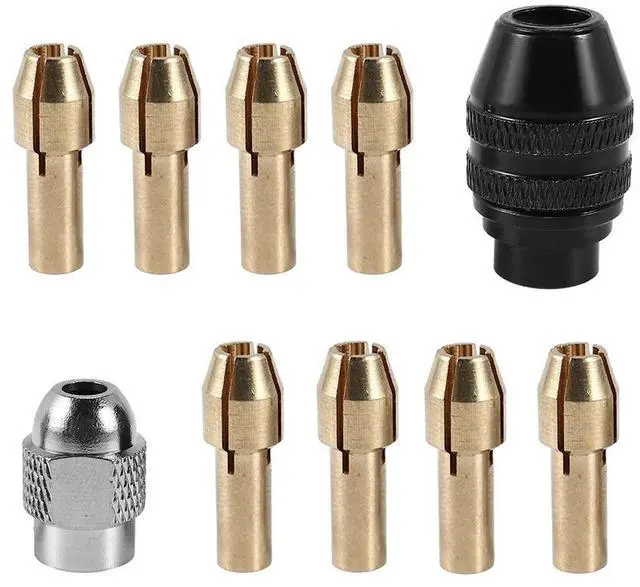 Alt view image 6 of 7 - Drill Chuck Collet Set for Dremel,1/32inch to 1/8inch Replacement 4486 Keyless Bit with Replacement Rotary Drill Nut Set