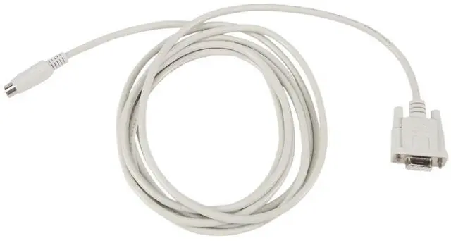 Alt view image 7 of 7 - DB9P to 8P Mini Din RS232 Download Cable White 8.2 Ft for PLC DVP-EH