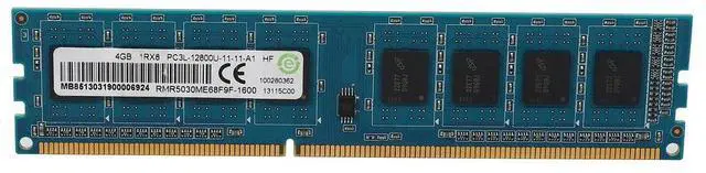 Alt view image 6 of 7 - DDR3 4GB Desktop Memory 1RX8 PC3L-12800U 1600Mhz 240Pins 1.35V CL11 DIMM Ram for Motherboard
