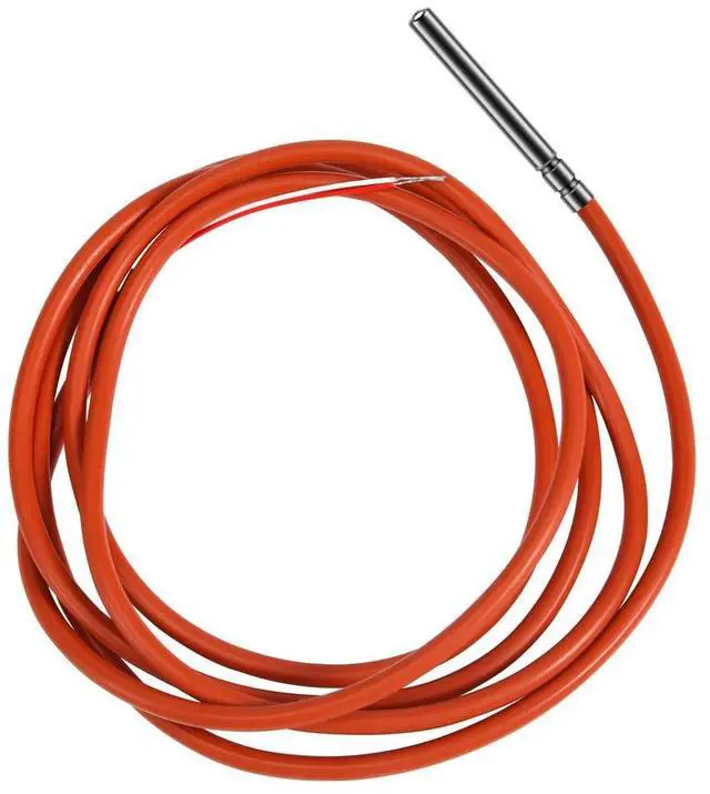 Alt view image 6 of 7 - 2 Wire PT1000 Temperature Sensor Thermistor Silicone Gel Coated 1.5Meters Probe 45mm x 5mm -50-180 Centigrade RTDs