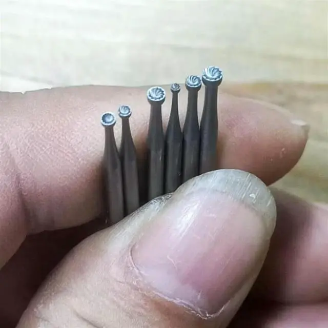 Alt view image 7 of 7 - 6 Pcs Round Cup Burr - 3/32Inch Shank Jewelry Making Burs Wire Rounder Bits