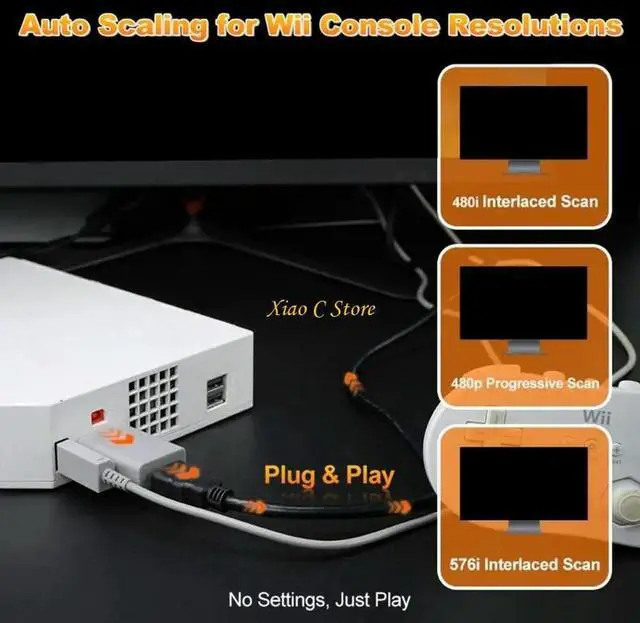 Alt view image 6 of 7 - 480i/480p/576i Output Adapter with Light Converter
