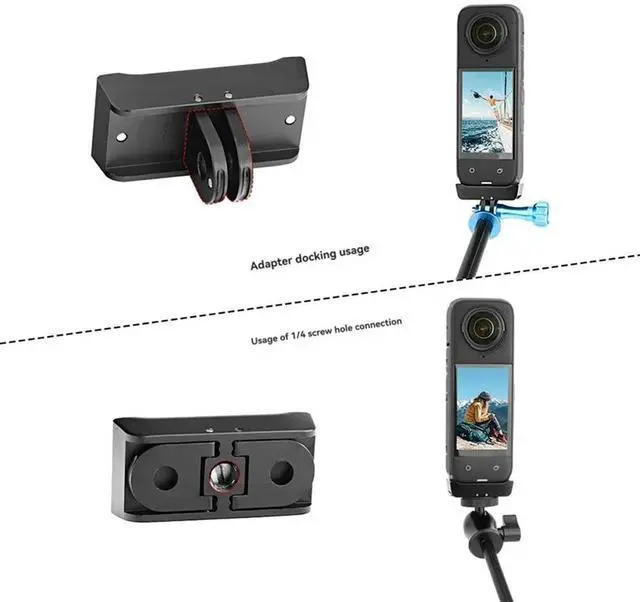 Alt view image 7 of 7 - Accessory For Secure Attachment Quick Release Adapter For X5 X4 Cameras 1/4 Screw Hole Conversion