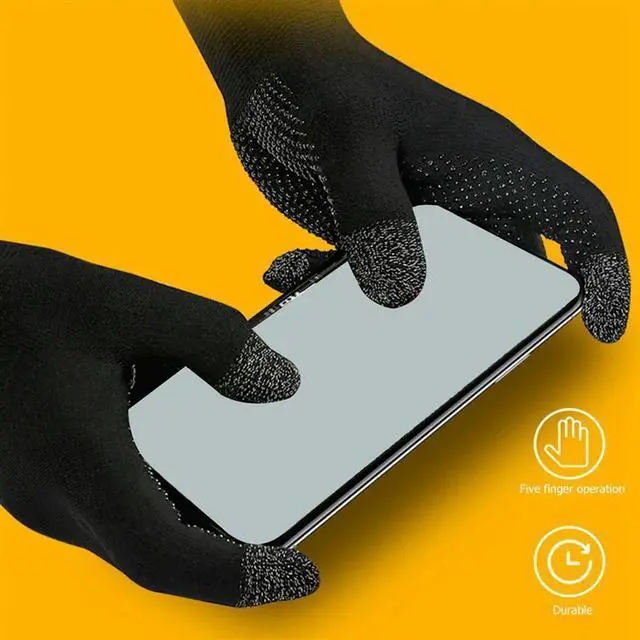 Alt view image 7 of 7 - 6Pcs Game Gloves For PUBG Sweat Proof Non-Scratch Sensitive Press Screen Gaming Finger Thumb Sleeve Gloves