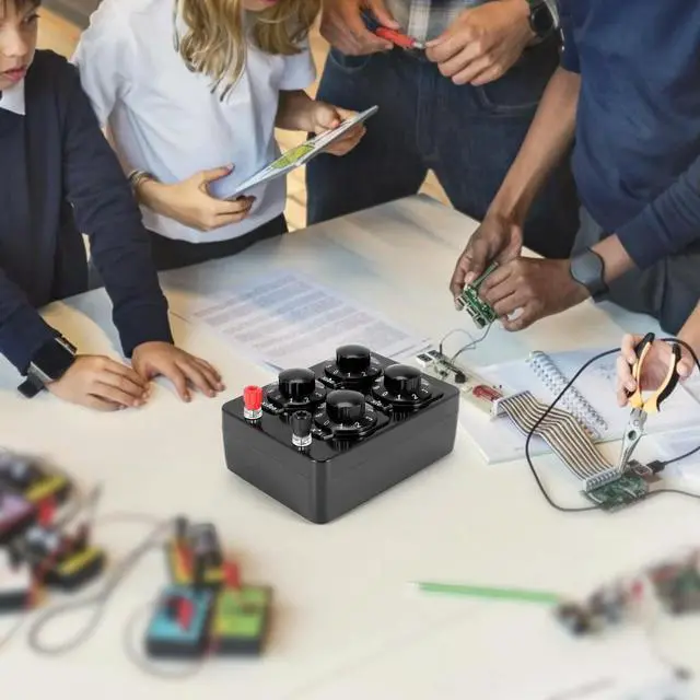 Alt view image 6 of 7 - 0-9999 Ohm Simple Resistance Box Precision Variable Decade Resistor Teaching Instrument
