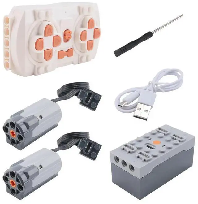 Alt view image 6 of 7 - 1Set Power Function Motor App Remote Control Programming 2 Meduim Moter Set DIY Creative Building Block for Children