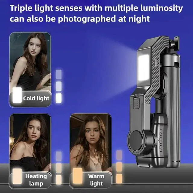 Alt view image 6 of 7 - Handheld Gimbal Stabilizer Smartphone Camera Stabilizer For Smartphones Tiktok Vlog Youtuber Live Video Reco