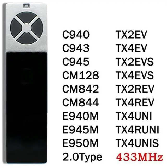Alt view image 6 of 6 - 433.92Mhz Garage Door Remote Control TX4UNI TX2EV TX2REV TX4UNIS TX4UNIF TX4RUNI Wireless Controller For Gar