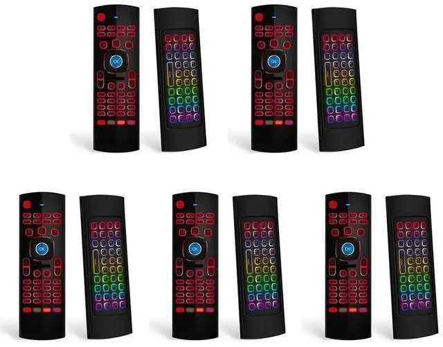 Alt view image 6 of 7 - 5X Air Mouse For Android Tv Box, Mini Wireless Keyboard Air Remote Mouse Control With RGB Backlit MX3 Pro IR Learn