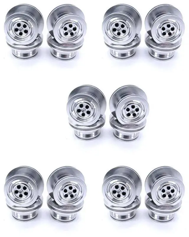 Alt view image 6 of 7 - 20Pcs Rc Car Metal Wheel Hub Wheels Rim For 1/12 Mn D90 D91 D96 D99S Model Car Replacement Parts Accessories