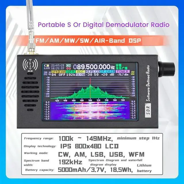 Alt view image 7 of 7 - DeepSDR 101 Software Defined Radio SDR Radio DSP Digital Demodulation Short Wave FM MW SSB CW HAM Radio Receiver