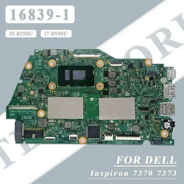 Main image of Laptop Motherboard For Inspiron13 7370 7373 With I5-8250U i7-8550U CPU RAM 8GB Notebook Mainboard 16839-1