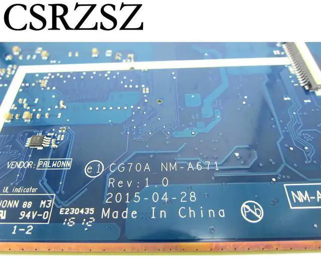 Alt view image 3 of 3 - G50-45 For G50-45 Laptop Motherboard with A4-6210 CPU and GPU ACLU5 ACLU6 NM-A281 Mainboard