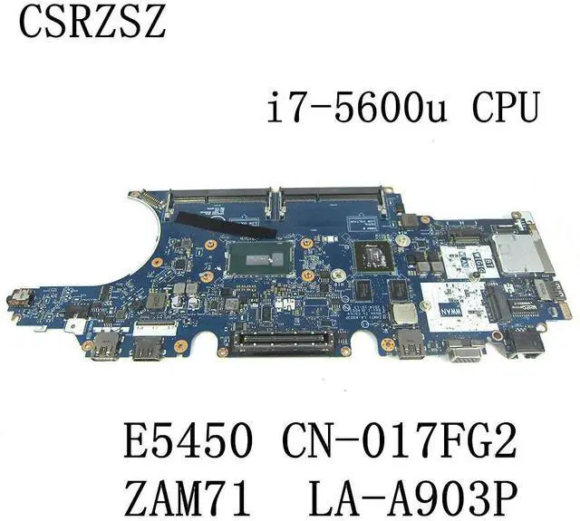 Alt view image 2 of 3 - CN-017FG2 017FG2 17FG2 ZAM71 LA-A903P Mainboard For Latitude E5450 Laptop motherboard with i7-5600u CPU Test work