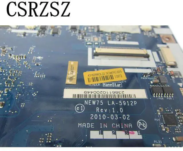 Alt view image 3 of 3 - For aspire 5552G 5551G 5551 Laptop motherboard 75 LA-5912P + heatsink + CPU = LA-5911P Mainboard