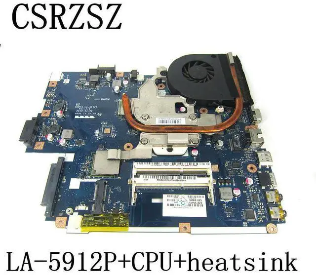 Alt view image 2 of 3 - For aspire 5552G 5551G 5551 Laptop motherboard 75 LA-5912P + heatsink + CPU = LA-5911P Mainboard