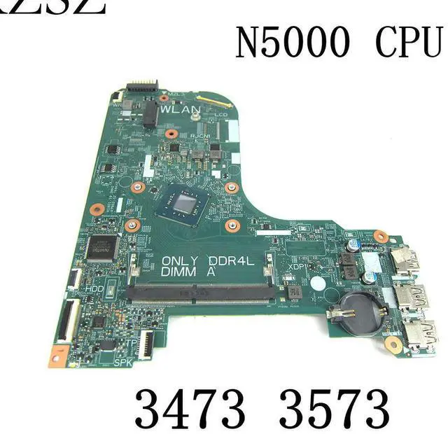 Alt view image 3 of 5 - For Inspiron 3473 3573 Laptop Motherboard N5000 CPU CN-04N9GT 04N9GT 17831-1 3C99P Mainboard