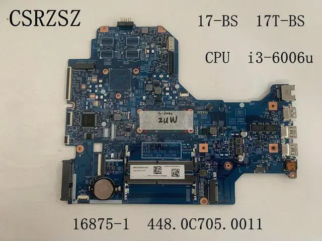 Alt view image 2 of 3 - For 17-BS 17T-BS with i3-6006u Laptop motherboard 16875-1 448.0C705.0011 100% Fully tested