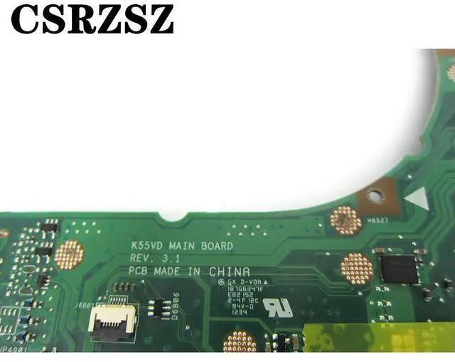 Alt view image 3 of 6 - For Laptop motherboard K55VD Mainboard REV 3.1 tested working well