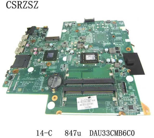 Alt view image 2 of 6 - For Pavilion 14-C Laptop motherboard with 847U CPU DAU33CMB6C0 Mainboard UMA