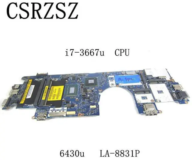 Alt view image 2 of 6 - For Latitude 6430u Laptop motherboard with i7-3667u CPU LA-8831P 100% test work